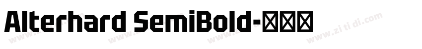 Alterhard SemiBold字体转换
